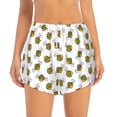 thumbnail image 4 of Lsque Cute Little Bee Printed Women's Running Shorts with Liner Pockets,Elastic Quick Dry Workout Athletic Gym Yoga Shorts,Womens High Waist Shorts-Large, 4 of 9
