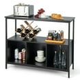 thumbnail image 5 of Spaco Modern Kitchen Buffet Sideboard, Sideboard with 3 Compartments, Cabinet for Indoor, Black, 5 of 10