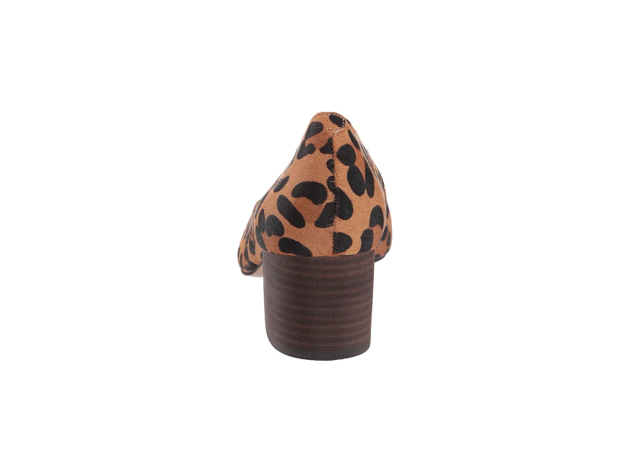 Sole Society Andorra Tan Black Leopard Block Heel Pointed Toe