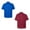 Royal Blue/red, variant on Toptie 2 Pack Unisex Short Sleeve Chef Coat Jacket, Black With Red