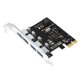 thumbnail image 1 of Tarjeta de expansión PCI-E USB 3.0 de 4 puertos Adaptador PCI Express PCIe HUB Controlador USB 3.0 de 4 puertos, 1 of 4