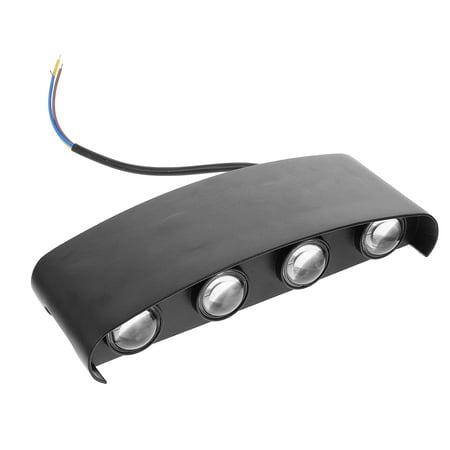 

1Pc Garden Wall-mounted Lights Waterproof LED Outdoor Fence Lights (Black)