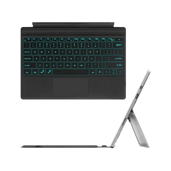 Type Cover for Microsoft Surface Pro 7 Plus / Pro 7 / Pro 5 / Pro 4 / Por 3, [7-Color Backlit] Wireless Bluetooth Keyboard with Rechargeable Battery/Trackpad, Auto Sleep/Wake