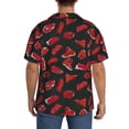thumbnail image 3 of KLL Beef3 Print Men's Shirt Short Sleeve Button Down Summer Cuba Beach Shirts- Large, 3 of 5