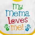 thumbnail image 4 of Inktastic Mema Loves Me Grandchild Boys or Girls Baby Bib, 4 of 4