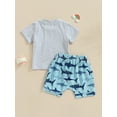 thumbnail image 4 of Baby Boy Clothes Toddler Summer Outfit Short Sleeve T-Shirt Tops Joggers Casual Shorts 2Pcs Clothes Set, 4 of 8