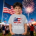 thumbnail image 2 of 250 Anniversary USA Shirt Kids Shirts Patriotic Boys Graphic Independence Day Print Tee for Children Light Gray 3 Years-4 Years, 2 of 4