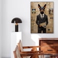 thumbnail image 4 of Miniature Pinscher Dog Read Newspapers Sitting Poster Prints on Canvas - Wall Decor Hanging Wall Art Personalized Dog Poster Retro Home House Decorations Living Room, 4 of 5