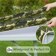 thumbnail image 6 of Green Brown Camo Forest Pattern Square Fitted Tablecloth with Elastic Edge,Square Table Cover,Washable Elastic Table Cover for Home Kitchen Party Decor 36"x36", 6 of 6