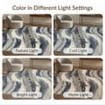 thumbnail image 7 of ODIKA 3'x5' Washable Throw Rug Stain Resistant, Low Profile, Non-Slip Modern Wavy Design With Brushstroke Motif And Marbled Accents Abstract Flowing for Entryway, Kitchen, Mudroom, 7 of 7