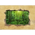 thumbnail image 2 of wall26 - Tropical Rain Forest Viewed Through a Broken Wall - Large Wall Mural, Removable Peel and Stick Wallpaper, Home Decor - 66x96 inches, 2 of 6