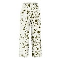 thumbnail image 4 of Women's Pants Under $10 Plus Size Staright Leg Printed Rolled Casual Pocket Straight Leg Pants, 4 of 5