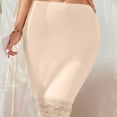 thumbnail image 2 of MGDXOX Women's Half Slip with Lace Trim Solid Seamless Smoothing Underskirt Mid-Length Under Dresses Above Knee Skirt Beige L, 2 of 5