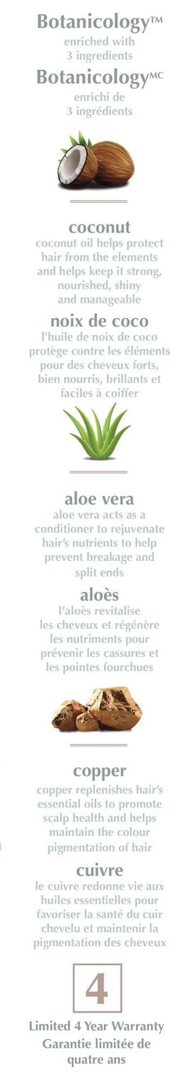 Fer à lisser Botanicology Infinitipro de 1 po infusé à la noix de coco, à l’aloès et au cuivre