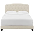 thumbnail image 5 of Modern Contemporary Urban Design Bedroom Queen Size Platform Bed Frame, Fabric, Beige, 5 of 5