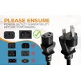 thumbnail image 4 of Cable Leader 10ft NEMA 6-15P to C13 Heavy Duty Power Cord, 14 AWG, Black, 4 of 6