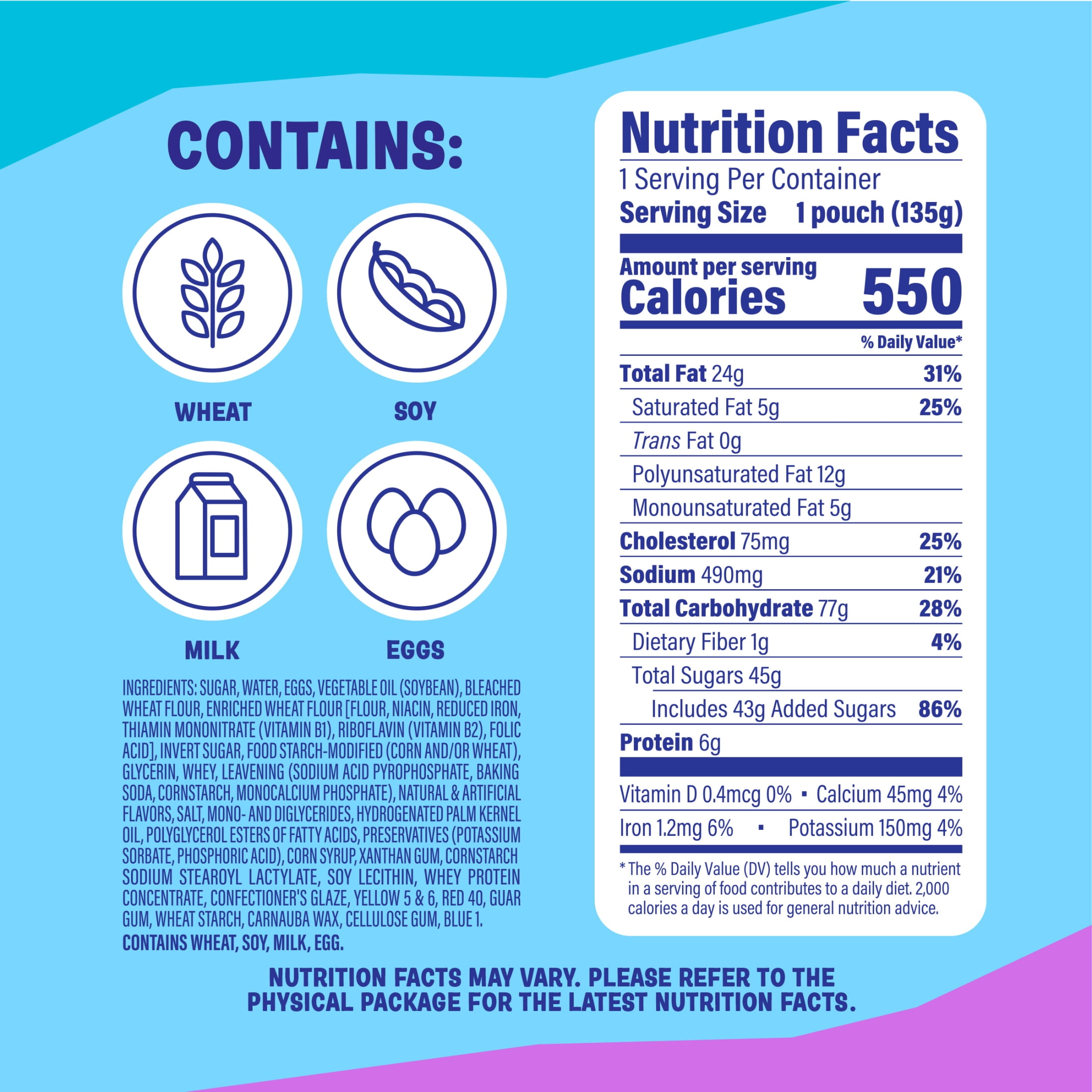 Little Bites Bring On The Party Cake Biggie Muffins, 4 Count, Cake and Sprinkles Muffins, 4.75 oz Pouch
