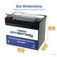 thumbnail image 6 of Zipp Battery 12V (12 Volt) 35Ah SLA Sealed Lead Acid AGM Battery Universal B2, 6 of 9