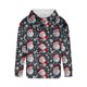thumbnail image 4 of Ceisia Warm Fleece-Lined Mens Loose Fit Santa Snowflake Print Hooded Sweatshirt Gifts, 4 of 6