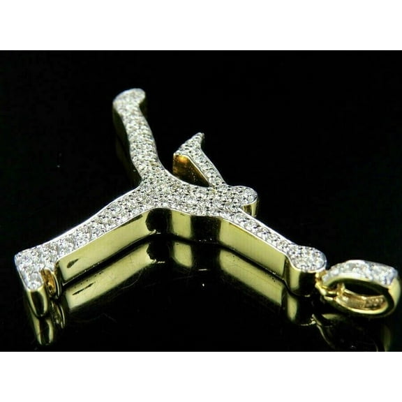 1.20Ct Lab Created Diamond Jumpman Pendant Christmas 14K 2 Tone Gold Plated