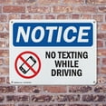 thumbnail image 4 of (2 Pack) No Texting While Driving OSHA Notice Sign 10 Inch X 7 Inch Plastic Sign, Weather Resistant, UV Protected for Workplace, Business, and Construction Site, Made in the USA, 4 of 8
