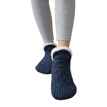 

Catinbow Slipper Socks - Women s Slipper Socks with Grippers | Plus Velvet Thickening Fuzzy Socks | Fluffy Socks for Wooden or Tiled Floors