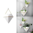 thumbnail image 5 of Advancent Maceta triangular de cerámica para colgar en la pared, contenedor de decoración ideal para plantas de Cactus suculentas, maceta para Decoración del hogar Oro Advancent HA024127-01, 5 of 5