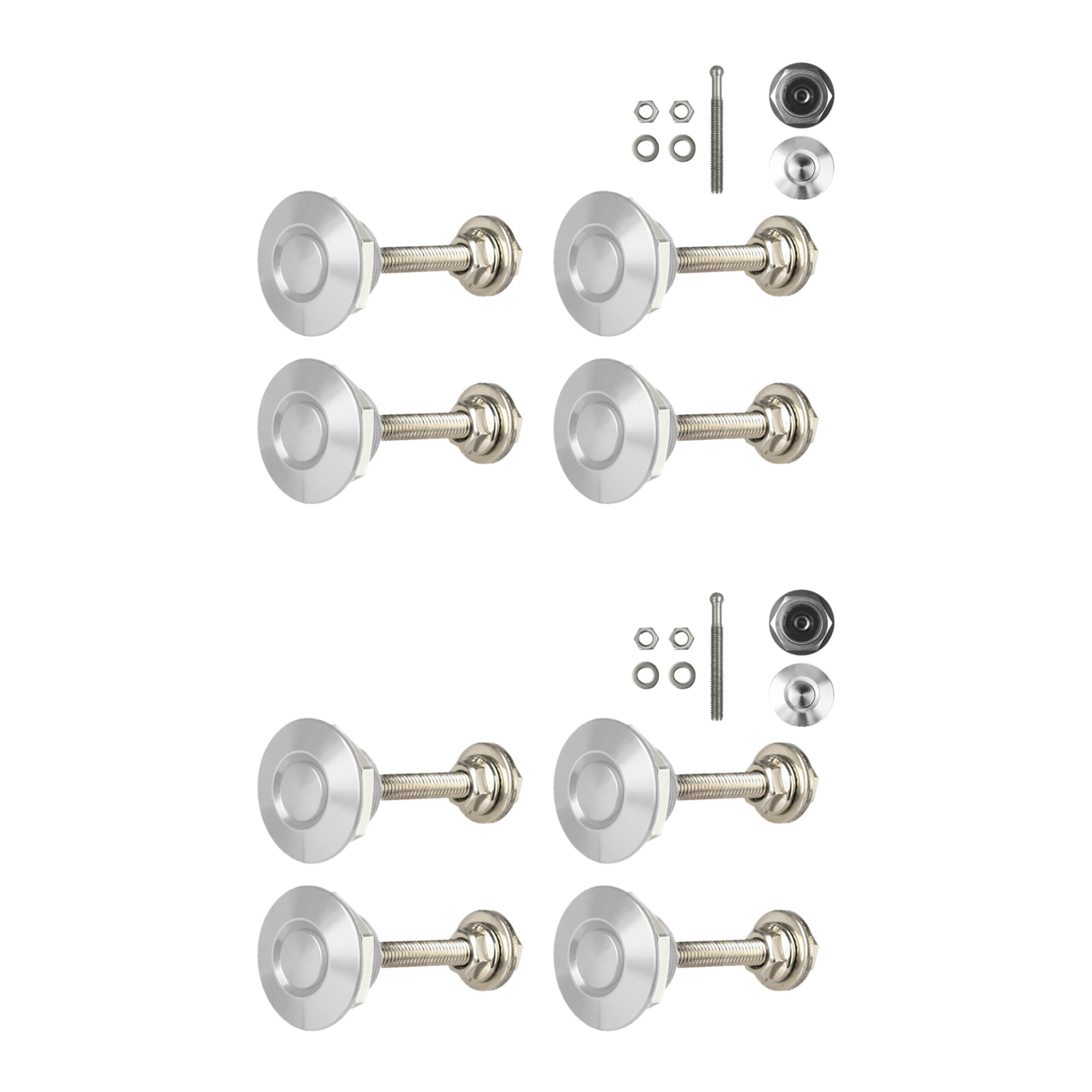 Geieold 8X Quick Release Push Hood Latch Button Car Pin Lock