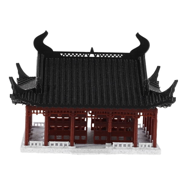 ADDHAT Decorativa De Arquitectura China Para Acuario Con Estilo Zen Y Color Marrón Claro