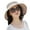 Beige Stripe, variant on Ludlz Women Sun Visor Hats Beach - Foldable Roll Up Wide Brim Bowknot Summer Straw Hat Cap Cruise wear for Womens
