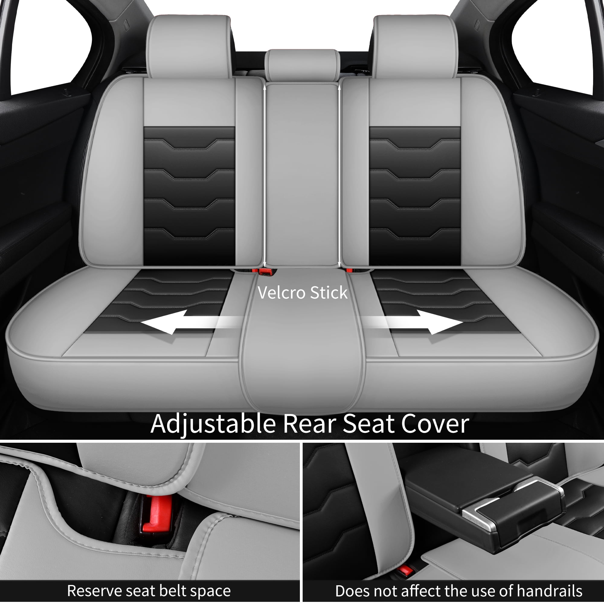 Car Seat Covers for Toyota RAV4 2000-2024 Perfect Fit for Car Seats, Waterproof Faux Leather, Protecting Car Interiors, 5-Seat Full Set, Easy Installation