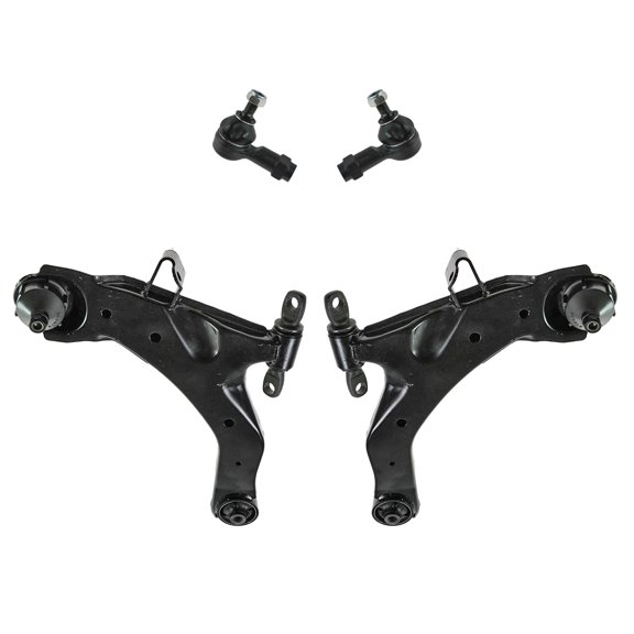 TRQ 4pc Steering & Suspension Kit Lower Control Arms Outer Tie Rods for Elantra PSA66851