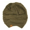 thumbnail image 2 of Wrapables® Slouchy Winter Beanie Cap Hat Set of 2, Brown Beaver and Burgundy, 2 of 4