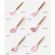 thumbnail image 4 of Juego de utensilios de cocina, 11 piezas de herramientas de silicona resistentes al calor, antibacterianas, mangos de madera ergonómicos, antiadherentes, para cocinar de forma segura, color rosa,, 4 of 8