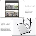 thumbnail image 3 of Floor-Standing Magazine Rack 4-Layer with Wheels, Brochure Display Stand for Exhibitions, Office, and Any Organization Requiring Information Display (Black), 3 of 6