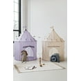thumbnail image 6 of 3 Sprouts Kids Play Tent Playhouse Castle with Recycled Fabric for Indoor and Outdoor Games in Purple Iris, 6 of 8