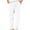 White, variant on Diufon Men's Straight Leg Pants Cotton Linen Drawstring Waist Baggy Casual Versatile Trousers with Pockets