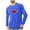 Blue, variant on Mens Valentine's Day Soft Cotton Long Sleeve T Shirts, Breathable & Moisture Wicking Crew Neck Sweatshirts Red