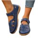 thumbnail image 4 of Sandalias de las Mujeres Cómodas Cerradas Dedo Hueco Fuera Pisos, Zapatos Casuales de las Mujeres Más Tamaño Correa Ajustable Primavera Verano, 4 of 9