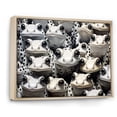 thumbnail image 2 of Designart "Monochrome Pop Art Frogs I" Frogs & Toads Floater Framed Wall Art Living Room, 2 of 5