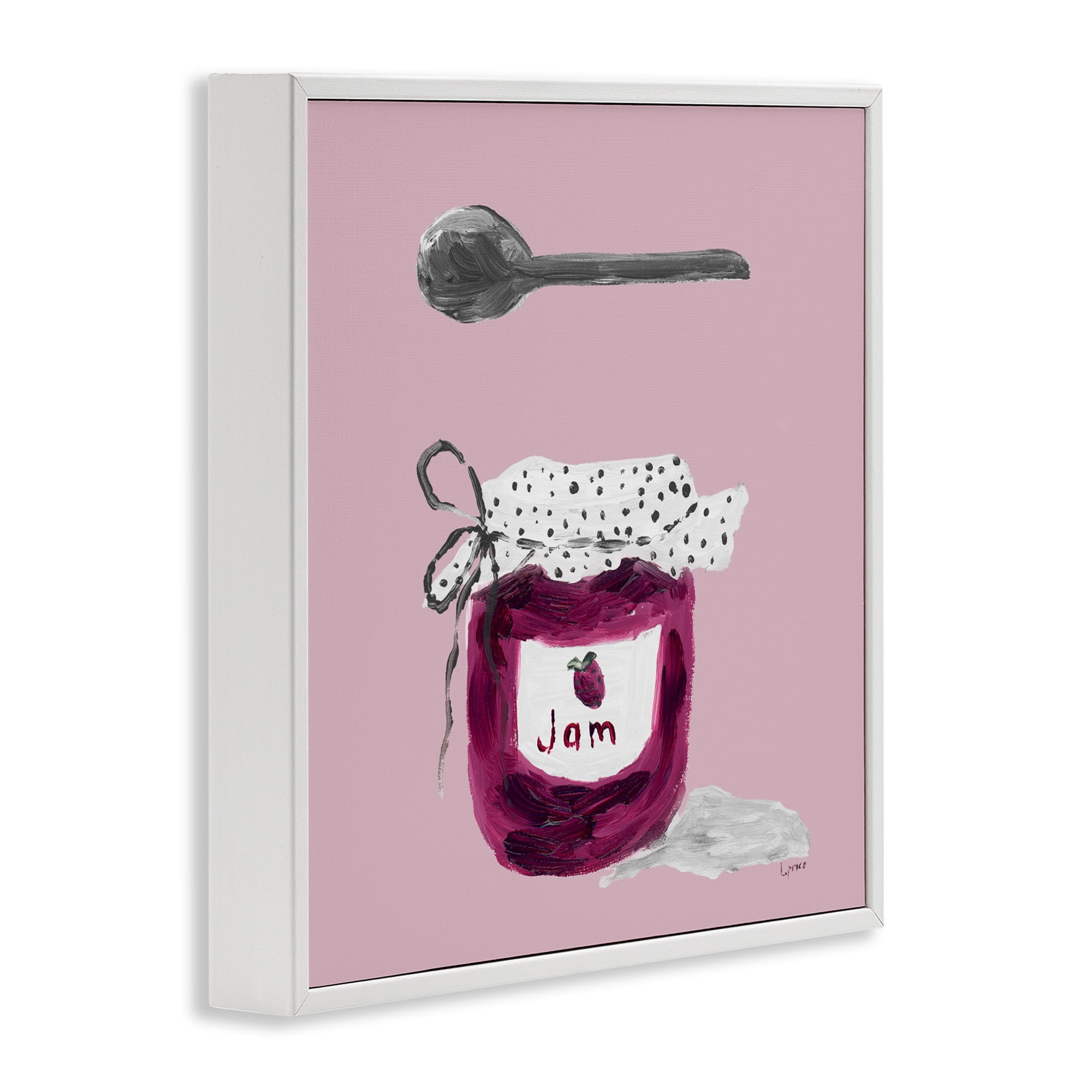 Stupell Industries Jam Jar over Blush White Framed Giclee Art, design by Lucille Price