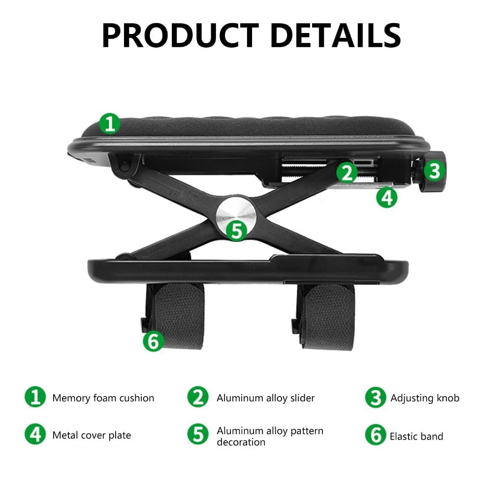 HONCLL Computer Arm Rest for Desk Adjustable Ergonomic Wrist Rest Support for Keyboards Armrest Extender Rotating Mouse Pad