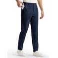 thumbnail image 2 of MIER Men's Stretch Golf Pants 30" Lightweight Classic Fit Dress Pants, Water-Resistant Casual Work Slacks, Navy, 30W x 30L, 2 of 7