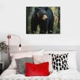 thumbnail image 5 of Black bear, forest Canvas Wall Decor For Bedroom Fashion Kitchen Wall Pictures Living Room Bedroom Home Office Wall Decor Ready to Hang, 5 of 6