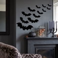 thumbnail image 7 of Halloween Bat Stickers, Black Bat Decals, Polyester Halloween Decorations Indoor, Spooky Party Ornaments For Window And Door, Great Creepy Home Decor Supplies For Halloween Themed Gathering, 7 of 7