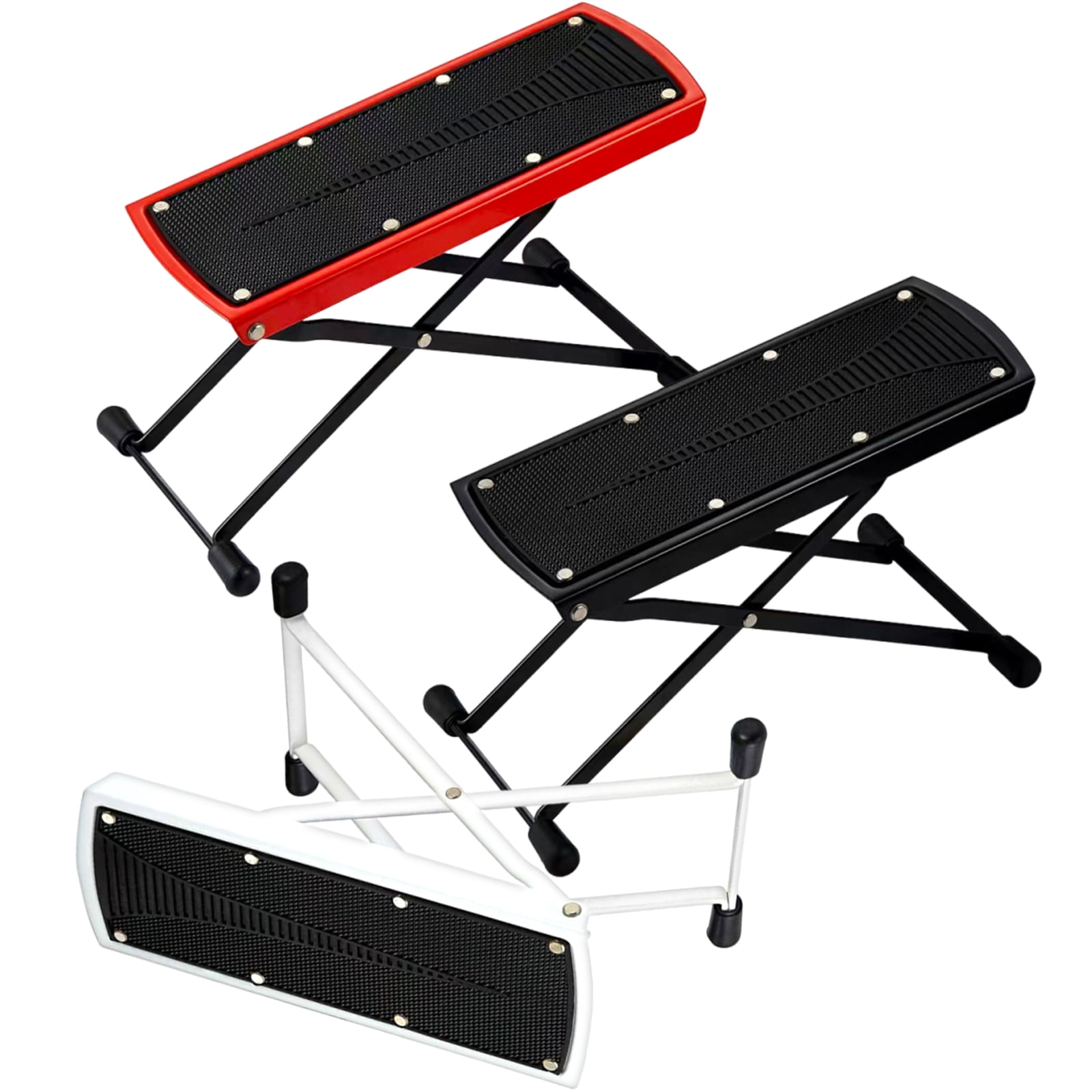 Portable Fold Up Guitar Stool 6 Height Settings Steel Reinforcement Rubber Grips Design For Musicians On The Go