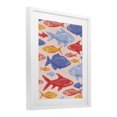 thumbnail image 2 of Stupell Industries Red Yellow and Blue Fish White Framed Print Under Glass, design by The Paper Curator, 2 of 10