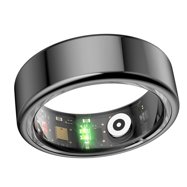 Fitness Smart Ring, 5.1 Wearable Smart Ring Pedometer Camera Remote Control Electric Book Page Turning Sensitive Sleep Monitoring for Women Tarnish,Rose Gold