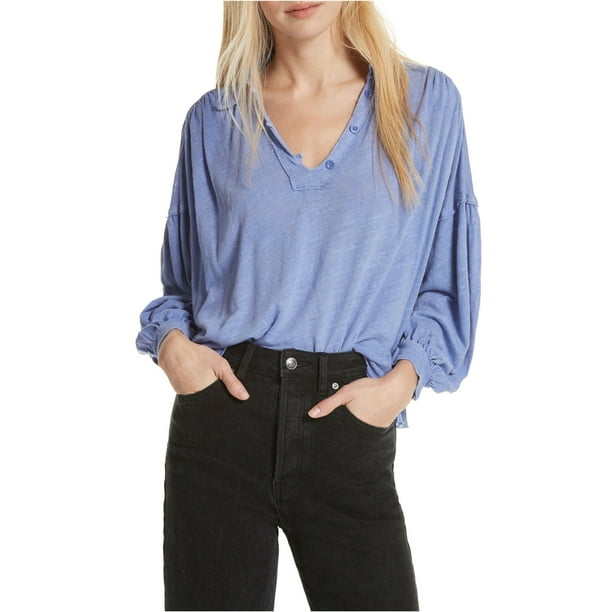 Free People Blusa campesina para mujer Rush Hour, Púrpura, Mediana Free People Campesino