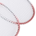 thumbnail image 4 of M Buder Professional Badminton Set Iron Alloy Increased Area Shock Absorption Lightweight Sports Racket for Beginner Children Adults Pink 28.3x9.8in / 72x25cm, 4 of 9